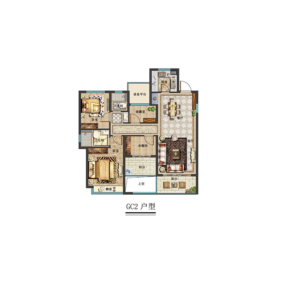 GC2戶型 建筑面積:117㎡