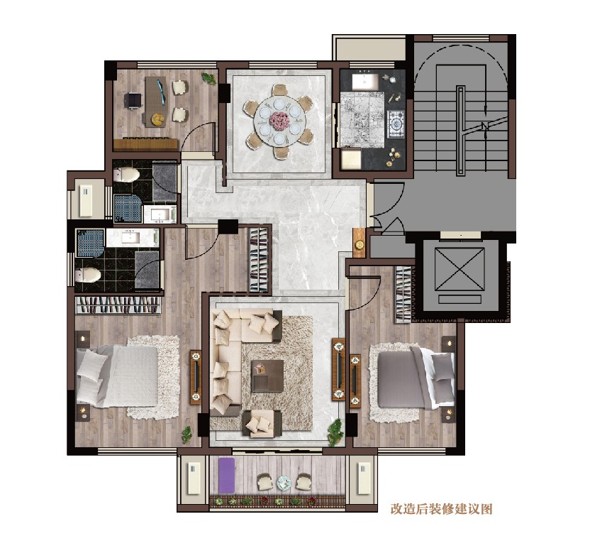 戶型1 建筑面積: