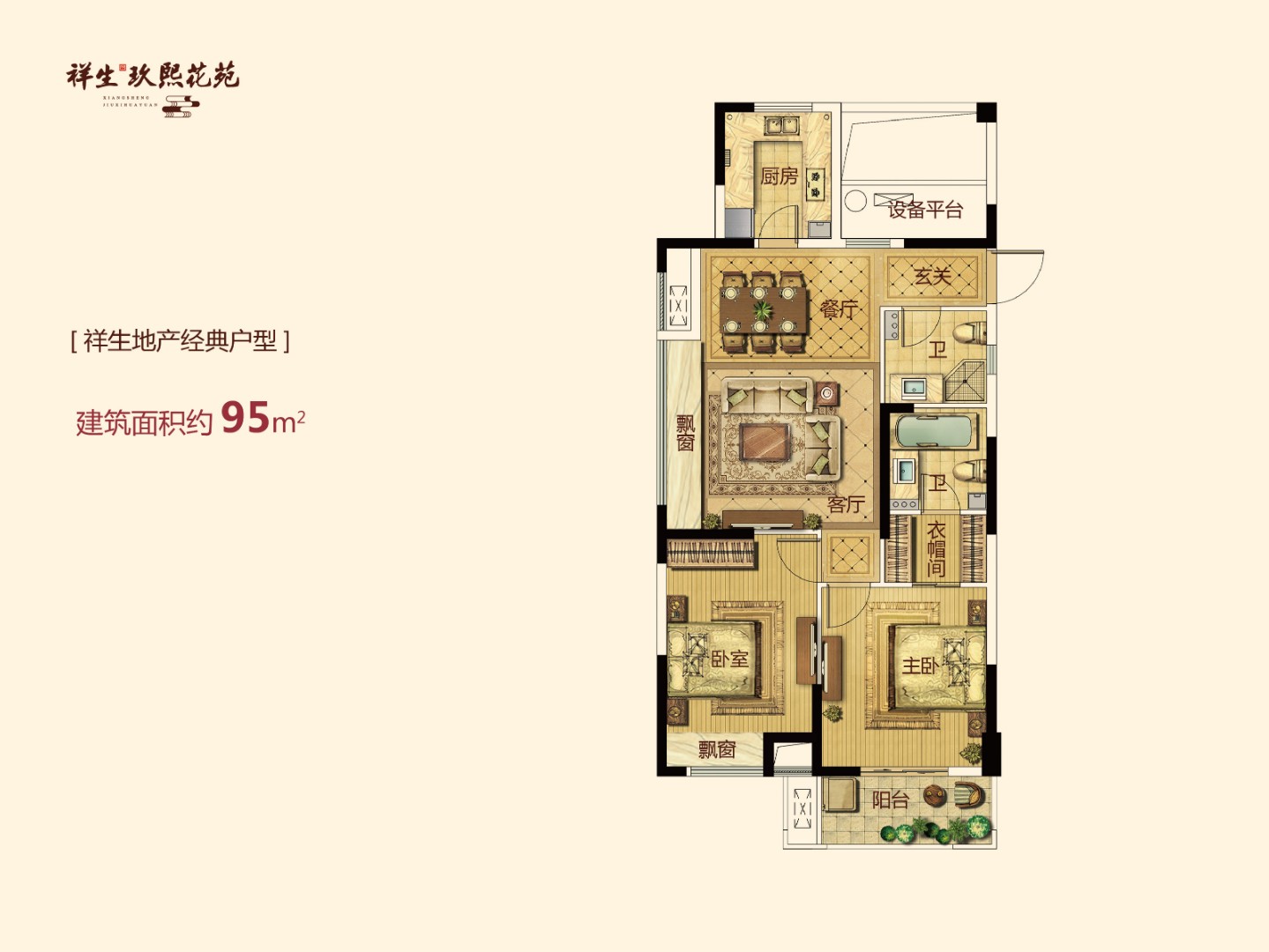 C戶型 建筑面積：95㎡