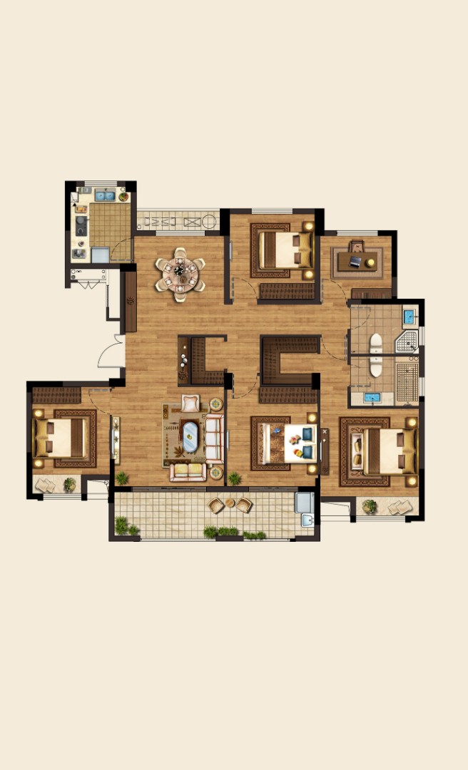 141方戶型 建筑面積:141㎡