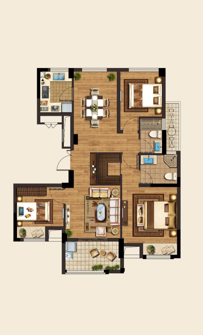 89方戶型 建筑面積:89㎡