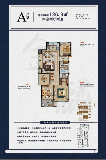A戶型 建筑面積:126㎡