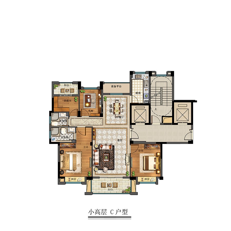 小高層C戶型 建筑面積：