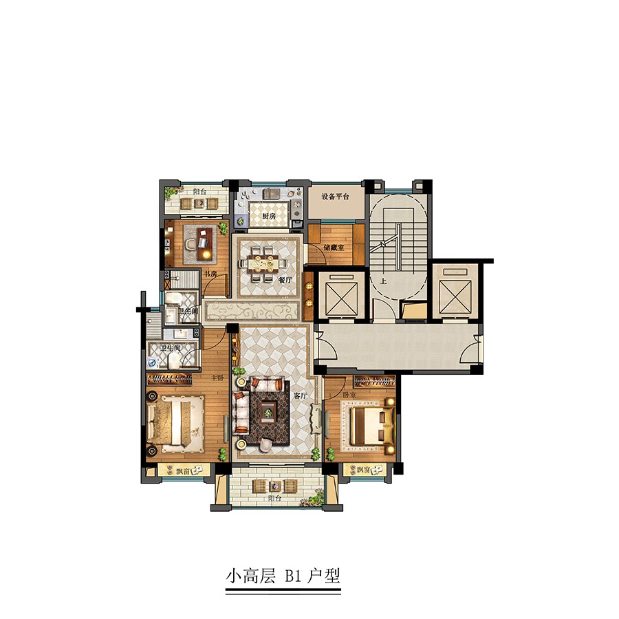 小高層B1戶型 建筑面積：