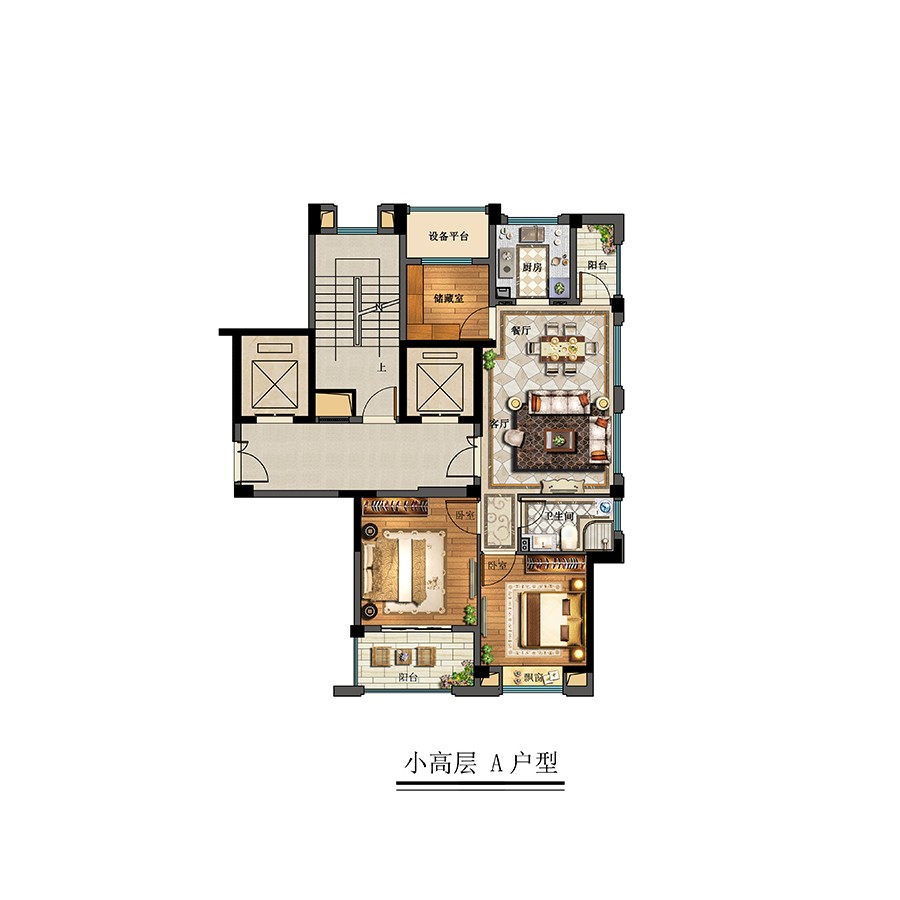 小高層A戶型 建筑面積：