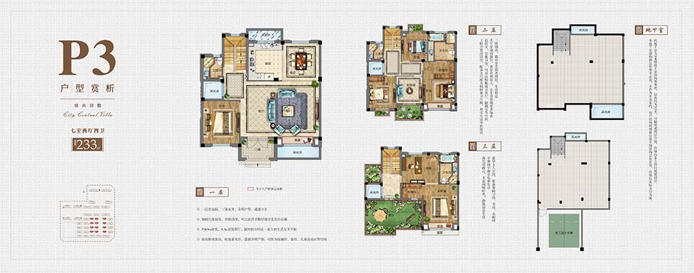 P3戶型 建筑面積：約233㎡