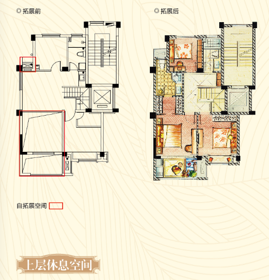 空中墅二層 建筑面積:132㎡